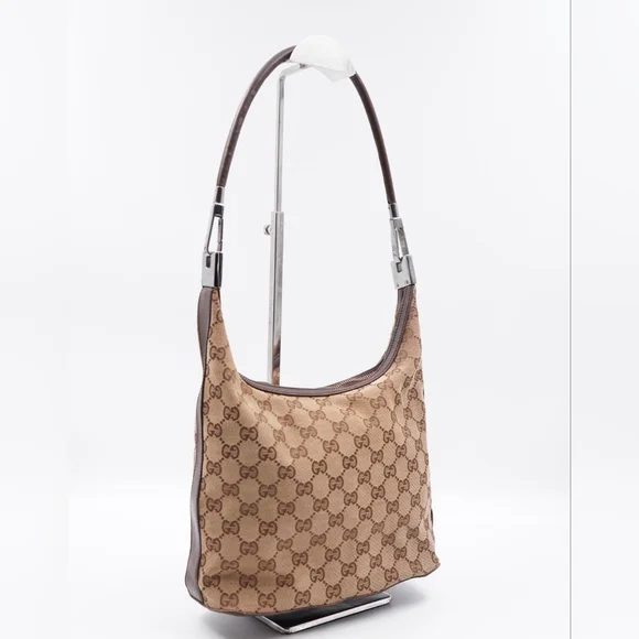 AE44❤️ Gucci GG Canvas Hobo Bag - Picture 6 of 14